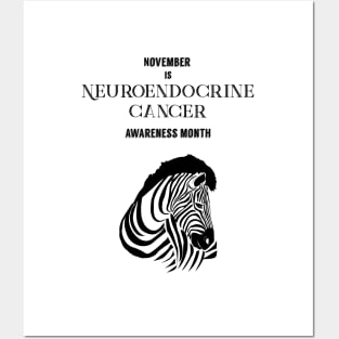 Neuroendocrine Cancer Awareness,November,Zebra Strong Posters and Art